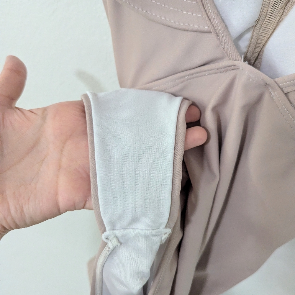 Ruffle V-Neck One-Piece Swimsuit in Dusty Mauve - Picture 7 of 12